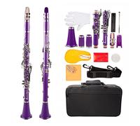 Clarinet Bb ABS B Flat Clarinet Set Eight Color Option Beginner Clarinet (Color : Purple)