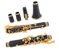clarinet Bb Clarinet Beginner Lacquer Gold 17 Keys Black Clarinete Student Musical Instrument