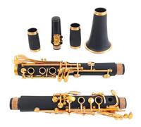 Clarinet Bb Clarinet Woodwind Instrument 17 Keys Durable Resin Body Gold-plated Keys