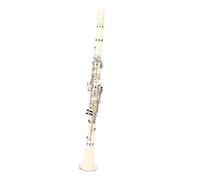 clarinet Beginner Student Musical Instrument Bb 17 Key Clarinet Instrument Nickel Silver ABS Body Material Clarinete (Color : White)