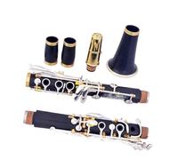 Clarinet Beginners Professional Ebony Clarinet Bb 17 Key Silver Plated Copper Wood Musical Instruments