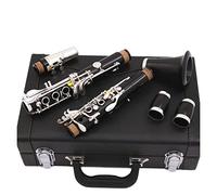 Clarinet C Tone 17 Keys Ebony Wood Silver Plated With Case Beginner Clarinet (Color : Light Yellow)
