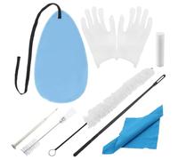 Clarinet Cleaning Kit, Flute & Clarinet Care Tools for Wind Woodwind Instrument, with Cotton Brush, Cleaning Swabs, Double End Tone Hole Brush, Cleaning Rod, Screwdriver, Cork Grease & Cotton Gloves