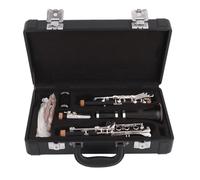 Clarinet Ebony Clarinet Double Two Section Adjustable Musical Instruments 17 Key Bb Beginner Practice Playing