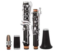 Clarinet Ebony Clarinet Double Two Section Adjustable Musical Instruments 17 Keys Bb Beginner Performance