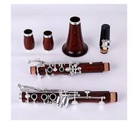 Clarinet Falling Tune B, Rosewood Mahogany BB Clarinet Silvering Keys Solid Wood Beginner Clarinet (Color : M12)