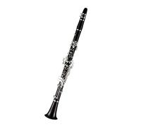 Clarinet for Beginner 17-key BB-tuned Clarinet Double-regulating Tube Clarinet Synthetic Wood Ebony Bakelite Black Wind Instrument Adult Beginner Grade Test Student Clarinet Set (Color : Synthetic)