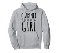 Clarinet Girl With Bohemian Style Heart Arrow Graphic Pullover Hoodie