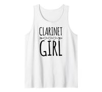 Clarinet Girl with Bohemian Style Heart Arrow Graphic Tank Top