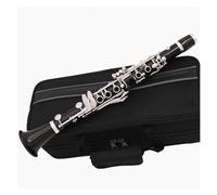 Clarinet Instrument Eb Tone 18 Keys Professional Clarinet Ebony Body Silver Plated Key E Flat Clarinet With Storage Box (Color : 01)