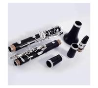 Clarinet Instrument Ebony Bb Tone Wooden Clarinet 17 Keys Silver Plated Keys Italian Pads Clarinet With Storage Case