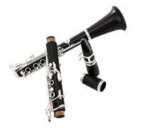 Clarinet Instrument Ebony Body White Copper Silver-plated Key Clarinet 17 Key B Flat Clarinet With Accessories