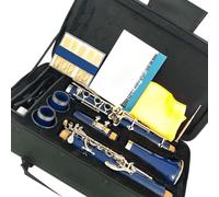 Clarinet Instrument In Bb Key 17 Keys Navy Blue Resin Body Nickel Plated Material Professional Clarinet