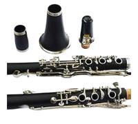 Clarinet Kit 17 Keys G Tune Clarinet Bakelite Or Ebony Wood Body Sliver Keys With Case(Ebony Wood)