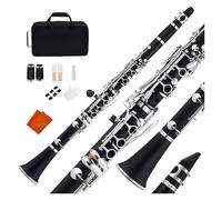Clarinet Kit 17key B Flat Clarinet Instrument Bakelite Double Two Section Beginner Exam(650B)