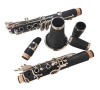 Clarinet Kit B Flat 17 Key Bakelite Ebony Clarinet Beginner Professional Exam(C Bakelite)