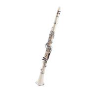 Clarinet Kit Bb Clarinet Cupronickel Plated Nickel 17-Key Kit W/Clarinet Reeds Strap Case Components White