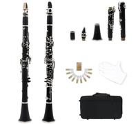Clarinet Kit Black Dark Blue Clarinet 17 Keys Bb Tone Professional Woodwind Instrument Bakelite Clarinet With Box (Color : Bk)