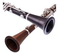 Clarinet Kit Clarinet Instrument 17 Key B Flat Ebony/mahogany Clarinet Instrument Beginner Professional Performance (Color : Ebony outer hoop)