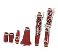 Clarinet Kit Red Clarinet 17 Keys Bb B Tone Professional Woodwind Instrument Bakelite Clarinet With Box Musical Instrument Part