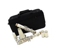 Clarinet Kit White Clarinet 17 Keys Bb B Tone Professional Woodwind Instrument Bakelite Clarinet With Box Musical Instrument Part