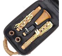 Clarinet Kit Wood Professional Clarinet Bb Gold Plated 18 Keys Clarinete Wood Color Red Color (Color : Guatamalense)