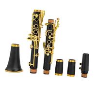 Clarinet Kit Woodwind Instruments Bb Clarinet Lacquer Gold 17 Keys Black Clarinete