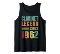 Clarinet Legend 1962 63 Years Musician Clarinet Player Tank Top