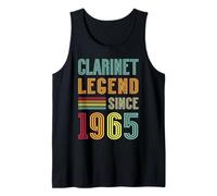 Clarinet Legend 1965 60 Years Musician Clarinet Player Tank Top
