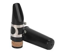 clarinet ligature,clarinet mouthpiece cover Clarinet Mouthpiece Kit ABS Ligature Cushions Reed Cap Musical Instrument clarinet mouthpieceAccessories(黑色)