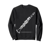Clarinet Line Art Music Woodwind Orchestra Design Sweatshirt