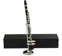 Clarinet Model Tabletop Decoration Miniature Clarinet Replica with Stand and Case for Musicians Music Scene Accessories Musicians