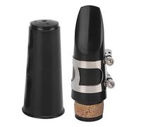 Clarinet Mouthpiece Kit with ABS Ligature Cushions Reeds Cap Musical Instrument Accessories (Black