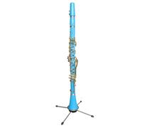 Clarinet Musical 17-key clarinet Bb ABS body colored clarinet(Sky blue)
