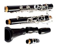 Clarinet Musical 17-key G-key silver-plated ebony clarinet professional performance clarinet black wind instrument flat tune