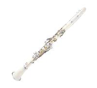 Clarinet Musical 17-key plastic clarinet B-flat colored clarinet western wind instrument wind instrument(White)