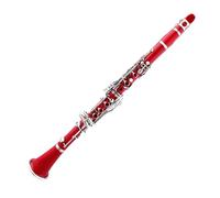 Clarinet Musical 17-key plastic clarinet B-flat colored clarinet western wind instrument wind instrument(Red)