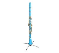 Clarinet Musical 17K Clarinet Bb Tube ABS Body Colored Clarinet Blue Black Tube Blue Green Purple Yellow Clarinet Bb Tube(Sky Blue)