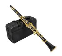 Clarinet Musical Bb Clarinet Lacquer Gold 17 Keys Black Clarinete clarinet is user-friendly