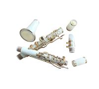 Clarinet Musical Clarinet B flat white lacquer gold 20 keys black pipe western wind instrument wind instrument plastic material