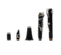 Clarinet Musical Clarinet/Black Tube Bb Tuning High-grade Black 17-key Bakelite Nickel-plated Professional Performance-grade Wind Instrument