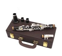 Clarinet Musical Eb 17 Keys Professional Clarinet Ebony wood Clarinet silver plated key E flat Sweet Tone