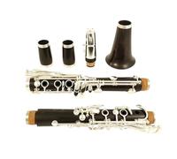 Clarinet Musical Ebony Wood/Grenadilla Professional Clarinet Bb Silver Plated 19 Keys