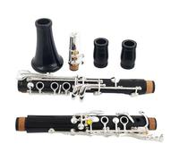 Clarinet Musical Instrument Ebony/Redwood Body A Tone Clarinet 17 Key Silver/Gold Plated Keys Solid Wood Clarinet(Ebony)