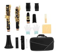 Clarinet Musical Instruments Ebony Clarinet With Black Gold 17 Key Bass B-Tone For Adult Beginner