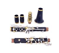 Clarinet Musical Key MaterialCopper-Nicke Professional Ebony Clarinet Bb 17 Key Silver Plated Copper Grenadilla Wood