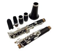 Clarinet Musical Professional Bb Clarinet Composite Wood B flat 17 keys silver plated keys beginners' exam