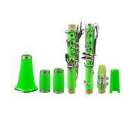 Clarinet Musical Professional Clarinet 17-Key Bb Flat with Case Gloves Cloth Reed Case 10pcs Reeds Green Color