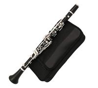 Clarinet Musical Professional Grenadilla Ebony Wooden A Tone Clarinet 17 Silver Plated Keys With Case