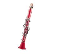 Clarinet Musical Red ABS Nickel-plated Cupronickel 17-key Resin Bb Clarinet Woodwind Instrument Set